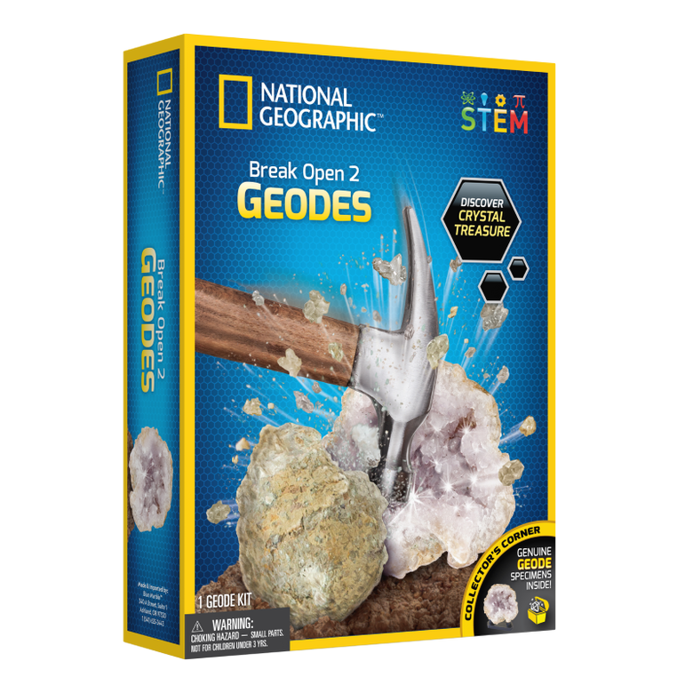 Your kids will turn into tiny geologists with the National Geographic's Break Your Own Geodes kit